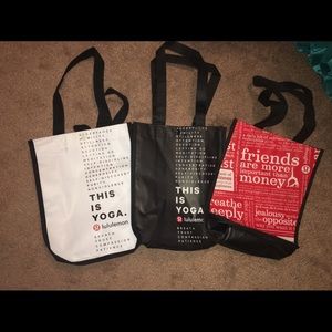 3 lulu lemon bags